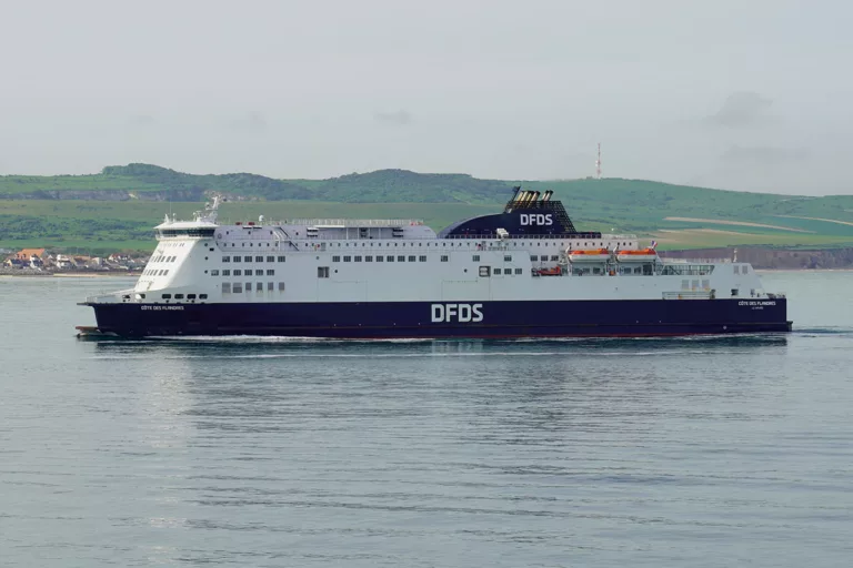 Côte Des Flandres ferry off the coast near Calais.