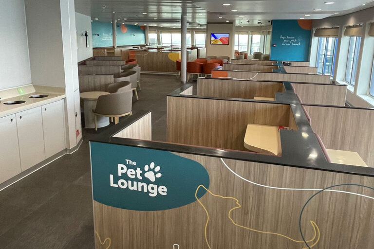 The Pet Lounge on board the P&O Pioneer.