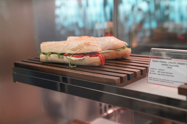 Sandwiches for sale on board the P&O Pioneer.