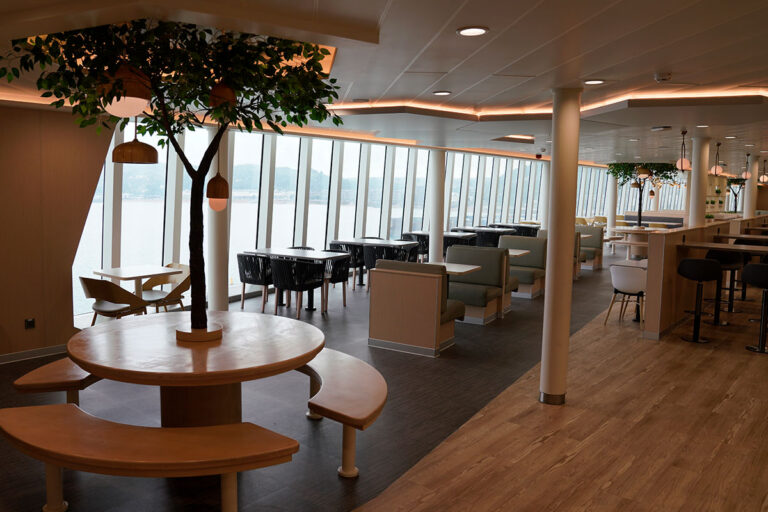 The interior on board the P&O Pioneer
